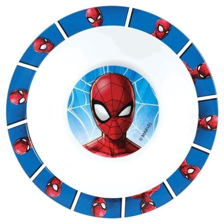 Lot vaisselle - FUN HOUSE - SPIDERMAN - Verre, assiette Ø22 cm et Ø16 cm, couverts, gourde et boite goûter Lot vaisselle - FUN HOUSE - SPIDERMAN - Verre, assiette Ø22 cm et Ø16 cm, couverts, gourde et boite goûter