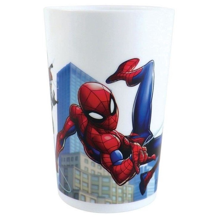 Lot vaisselle - FUN HOUSE - SPIDERMAN - Verre, assiette Ø22 cm et Ø16 cm, couverts, gourde et boite goûter Lot vaisselle - FUN HOUSE - SPIDERMAN - Verre, assiette Ø22 cm et Ø16 cm, couverts, gourde et boite goûter