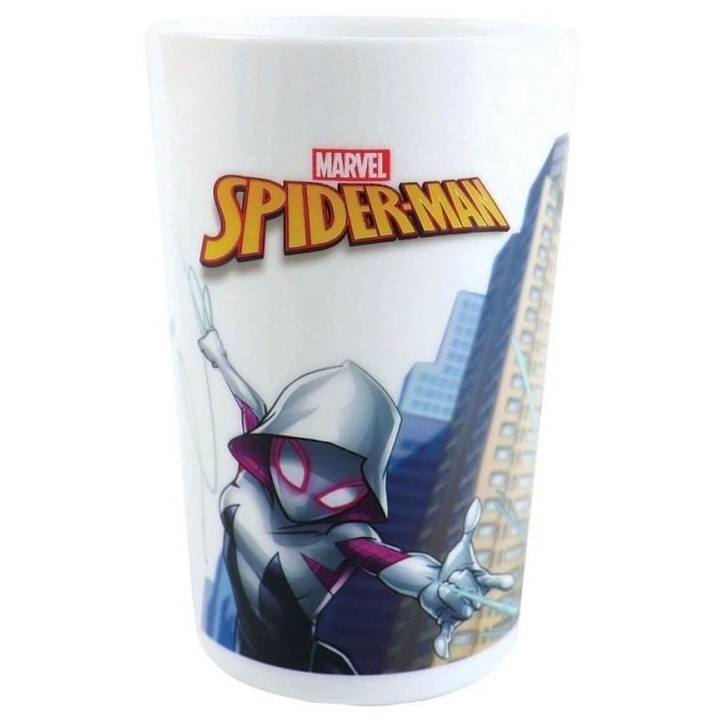 Lot vaisselle - FUN HOUSE - SPIDERMAN - Verre, assiette Ø22 cm et Ø16 cm, couverts, gourde et boite goûter Lot vaisselle - FUN HOUSE - SPIDERMAN - Verre, assiette Ø22 cm et Ø16 cm, couverts, gourde et boite goûter