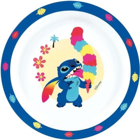 Lot vaisselle - FUN HOUSE - LILO ET STITCH Verre, assiette Ø22 cm et Ø16 cm, couverts, gourde et boite goûter