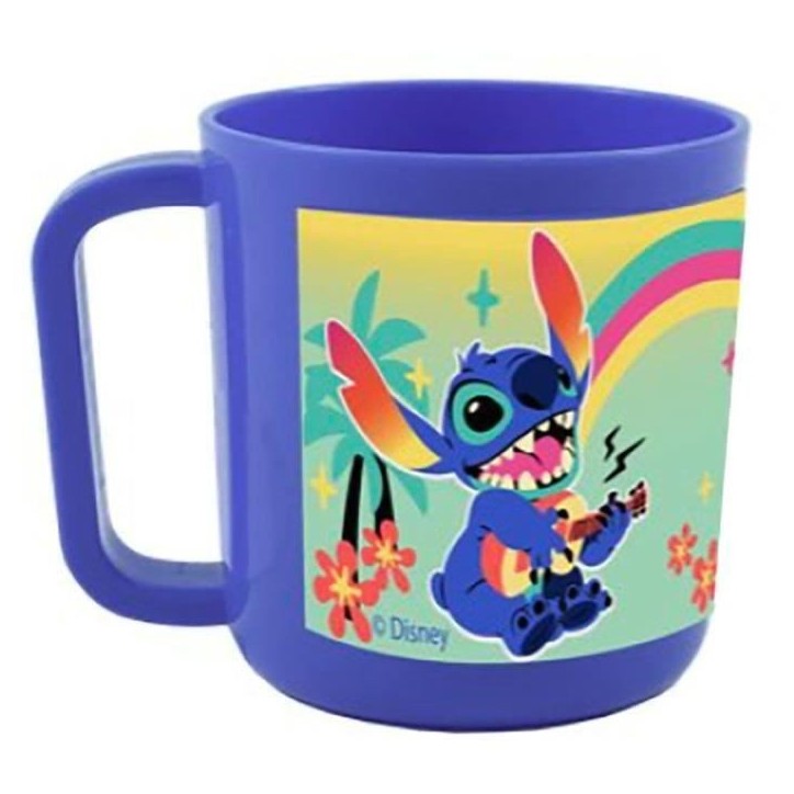 Lot vaisselle - FUN HOUSE - LILO ET STITCH Verre, assiette Ø22 cm et Ø16 cm, couverts, gourde et boite goûter