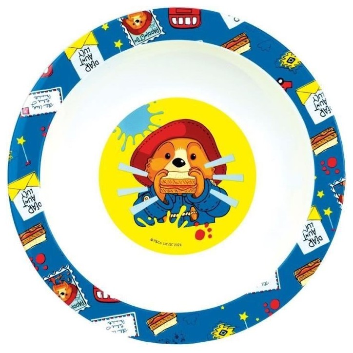 Lot vaisselle réutilisable - FUN HOUSE - PADDINGTON - Assiette, Assiette creuse, Verre, Gourde et boite a goûter