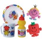 Lot vaisselle - FUN HOUSE - MONSIEUR MADAME - Assiette creuse Ø16 cm, gourde 350 ml, mug 350 ml et 2 peluches 12 cm