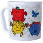 Lot vaisselle - FUN HOUSE - MONSIEUR MADAME - Assiette creuse Ø16 cm, gourde 350 ml, mug 350 ml et 2 peluches 12 cm