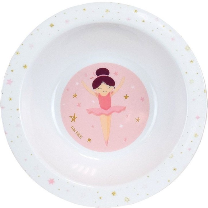 Lot vaisselle - FUN HOUSE - DANSEUSE BALLERINE - Assiette creuse Ø16 cm, plate Ø22 cm, verre 220 ml et peluche musicale 40 cm Lot vaisselle - FUN HOUSE - DANSEUSE BALLERINE - Assiette creuse Ø16 cm, plate Ø22 cm, verre 220 ml et peluche musicale 40 cm