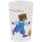 Lot vaisselle - FUN HOUSE - PETIT OURS BRUN - Assiette plate Ø 22 cm, 2 assiettes creuses Ø 16 cm, 2 verres 220 ml et peluche