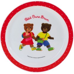 Lot vaisselle - FUN HOUSE - PETIT OURS BRUN - Assiette plate Ø 22 cm,