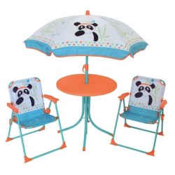 FUN HOUSE 713095 INDIAN PANDA Salon de jardin avec une table, 2 chaise