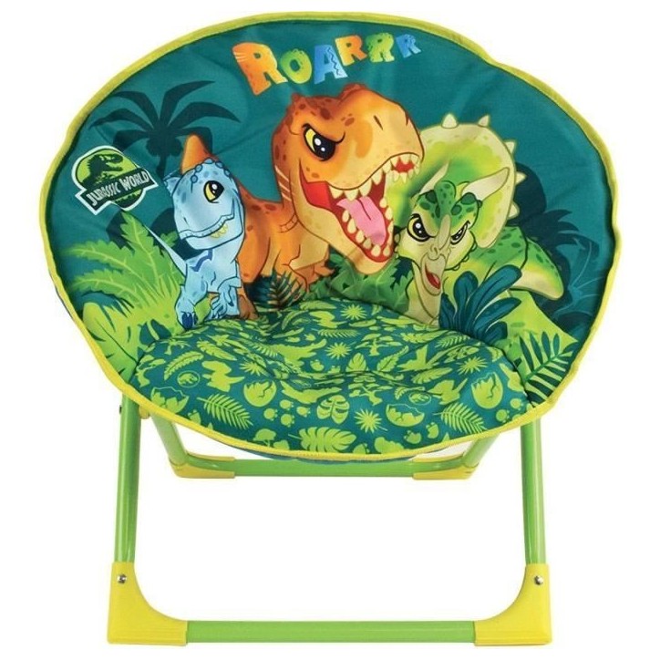 FUN HOUSE JURASSIC WORLD Siege lune dinosaures - Pliable - H.47 x l.54 x P.42 cm - Pour enfant