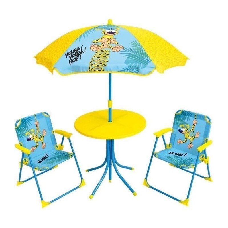 Salon de jardin pour enfants - FUN HOUSE - MARSUPILAMI - Jaune - 2 cha Salon de jardin pour enfants - FUN HOUSE - MARSUPILAMI - Jaune - 2 cha