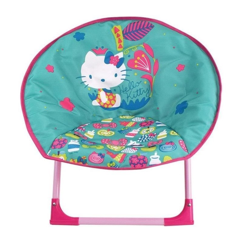 Siege lune pliant pour enfant - FUN HOUSE - HELLO KITTY - Dimensions H