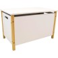 Coffre a jouets en bois SCANDIWOOD - FUN HOUSE - Blanc et beige - Pour enfant a partir de 36 mois Coffre a jouets en bois SCANDIWOOD - FUN HOUSE - Blanc et beige - Pour enfant a partir de 36 mois