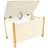 Coffre a jouets en bois SCANDIWOOD - FUN HOUSE - Blanc et beige - Pour
