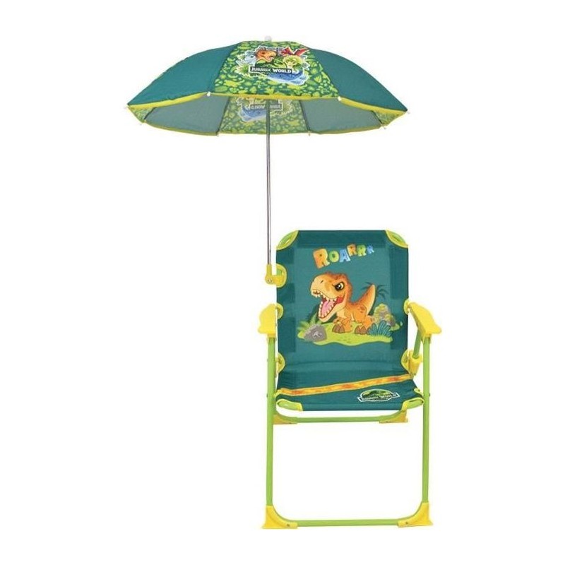 FUN HOUSE JURASSIC WORLD Chaise pliante de camping dinosaures - H.38.5 FUN HOUSE JURASSIC WORLD Chaise pliante de camping dinosaures - H.38.5