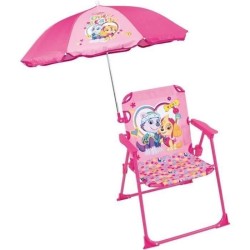 Chaise pliante de camping PAT'PATROUILLE Stella Everest avec parasol