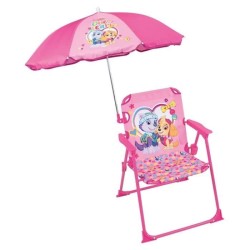 Chaise pliante de camping PAT'PATROUILLE Stella Everest avec parasol