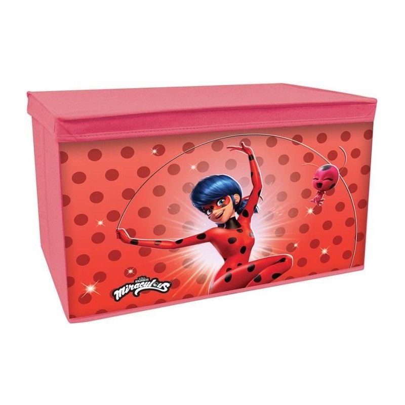 FUN HOUSE Miraculous Coffre a jouets - Pliable - 55,5 x 34,5 x 34 cm - FUN HOUSE Miraculous Coffre a jouets - Pliable - 55,5 x 34,5 x 34 cm -