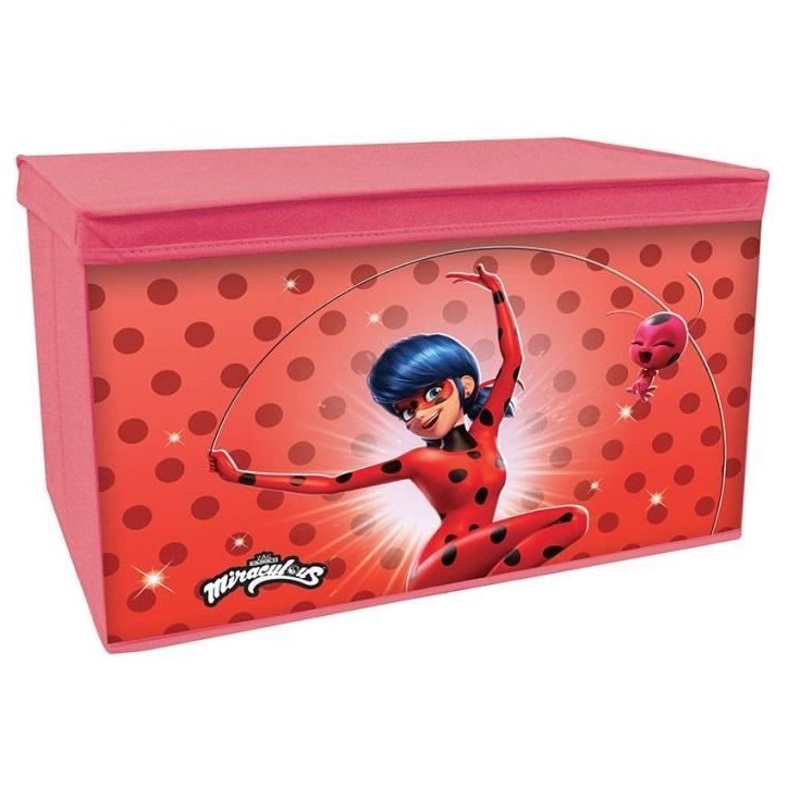 FUN HOUSE Miraculous Coffre a jouets - Pliable - 55,5 x 34,5 x 34 cm - Pour enfant FUN HOUSE Miraculous Coffre a jouets - Pliable - 55,5 x 34,5 x 34 cm - Pour enfant
