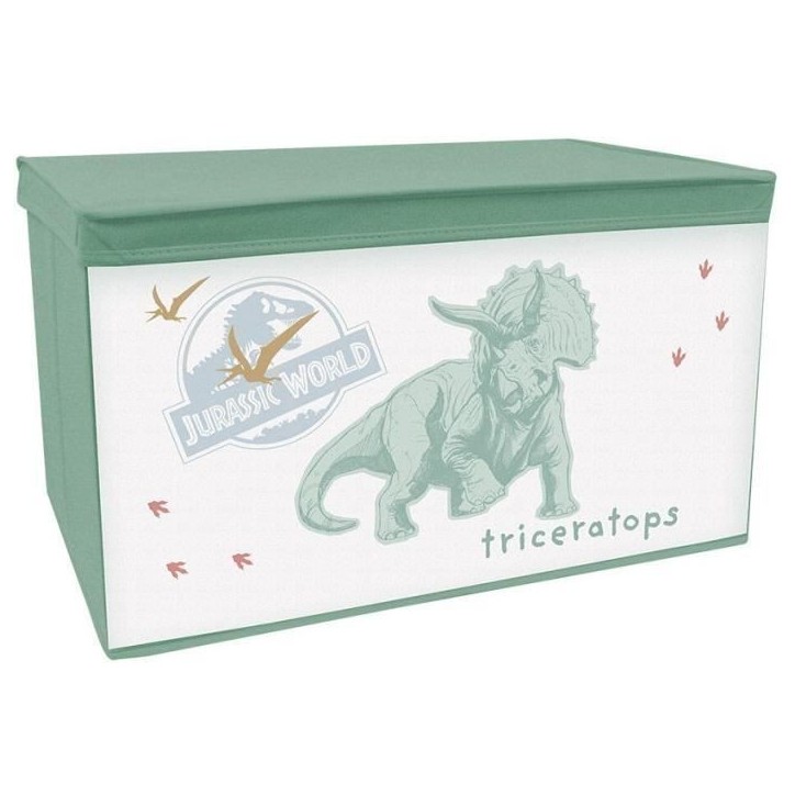 FUN HOUSE Jurrasic World Coffre a jouets dinosaures - Pliable - 55,5 x 34,5 x 34 cm - Pour enfant FUN HOUSE Jurrasic World Coffre a jouets dinosaures - Pliable - 55,5 x 34,5 x 34 cm - Pour enfant