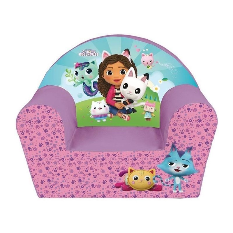 Fauteuil club enfant GABBY ET LA MAISON MAGIQUE - Fun House - Rose - L Fauteuil club enfant GABBY ET LA MAISON MAGIQUE - Fun House - Rose - L