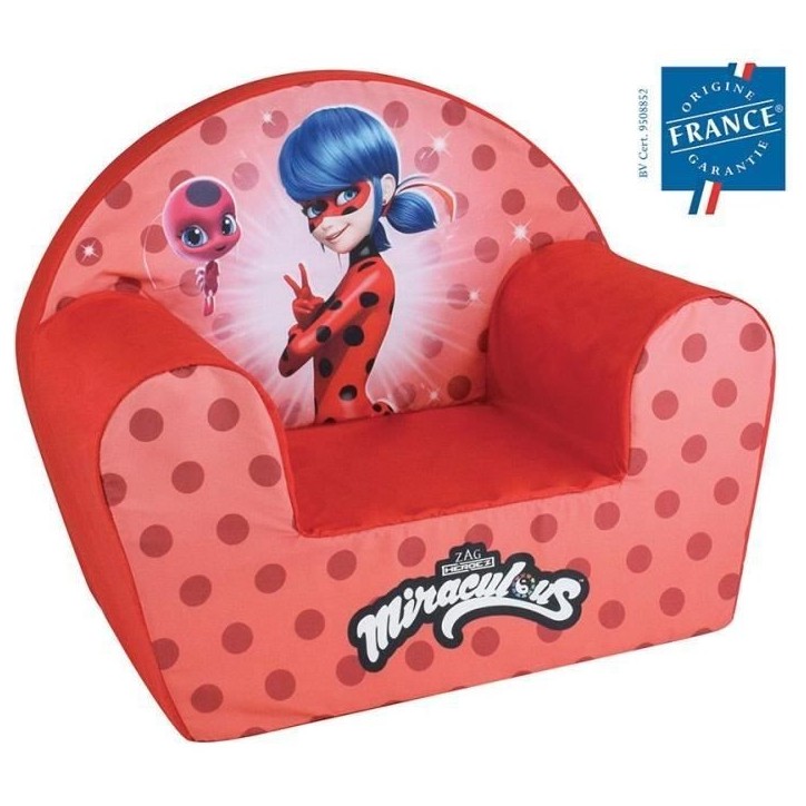 Fauteuil club Lady Bug - FUN HOUSE - Plush - Pour enfant - l.52 x P.33 x H.42 cm - Origine France garantie