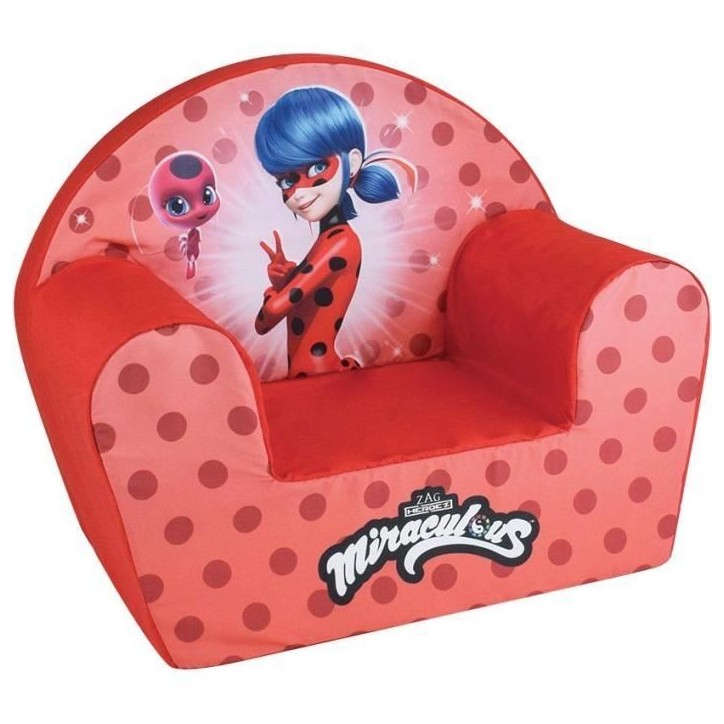 Fauteuil club Lady Bug - FUN HOUSE - Plush - Pour enfant - l.52 x P.33 x H.42 cm - Origine France garantie