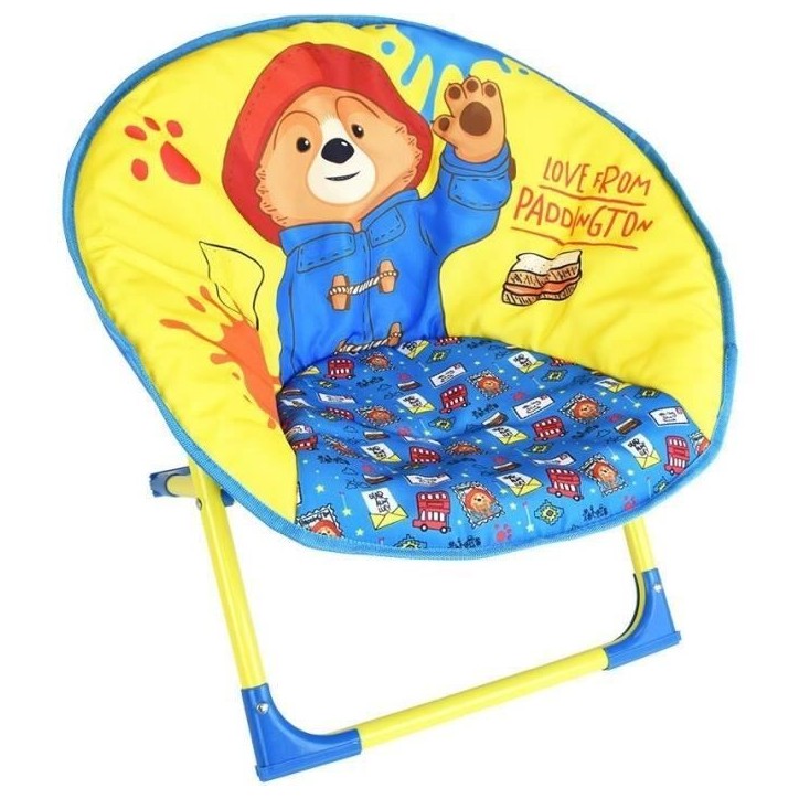 Siege lune pliable pour enfant - FUN HOUSE - PADDINGTON - 54 x 42 x 47 cm Siege lune pliable pour enfant - FUN HOUSE - PADDINGTON - 54 x 42 x 47 cm