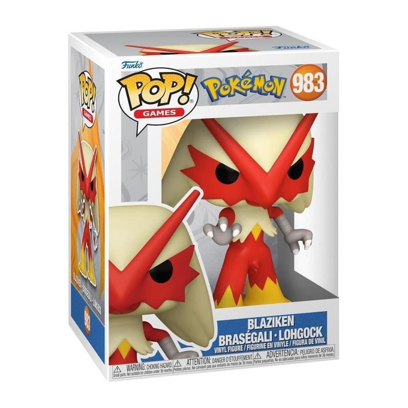 Figurine Funko Pop! Games : Pokémon – Blaziken 983 Figurine Funko Pop! Games : Pokémon – Blaziken 983