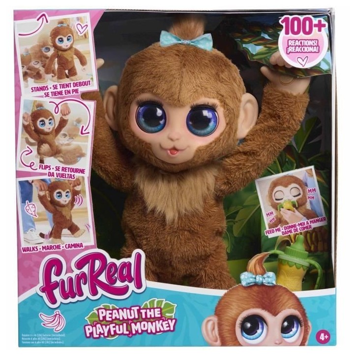 Jouet interactif - FURREAL FRIENDS - Peanut le Singe - Plus de 100 réactions, marche, équilibre et câlins Jouet interactif - FURREAL FRIENDS - Peanut le Singe - Plus de 100 réactions, marche, équilibre et câlins
