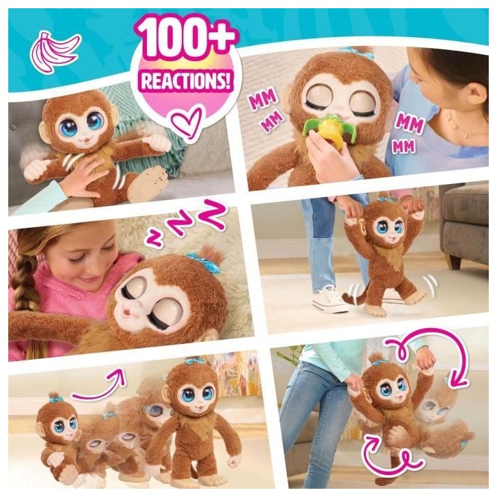 Jouet interactif - FURREAL FRIENDS - Peanut le Singe - Plus de 100 réactions, marche, équilibre et câlins Jouet interactif - FURREAL FRIENDS - Peanut le Singe - Plus de 100 réactions, marche, équilibre et câlins