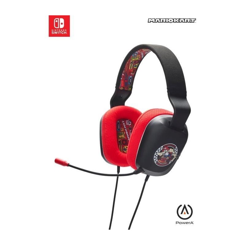 Casque stéréo filaire - POWER A - Nintendo Switch - Mario Kart Casque stéréo filaire - POWER A - Nintendo Switch - Mario Kart