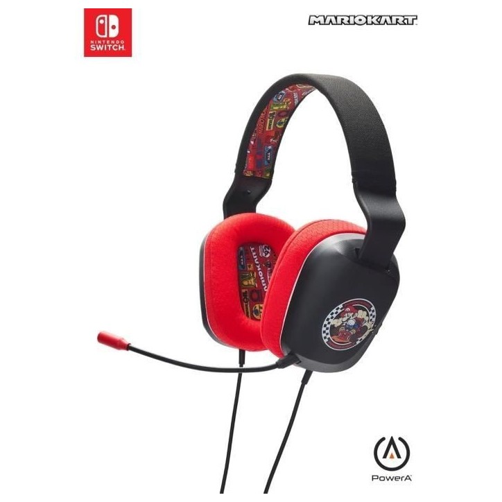 Casque stéréo filaire - POWER A - Nintendo Switch - Mario Kart
