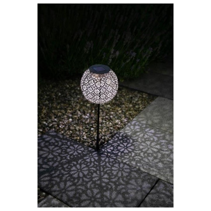 Décoration métal a énergie solaire - Design rétro - GALIX - 1 LED blanche - 8 heures d'éclairage - 10 Lumens Décoration métal a énergie solaire - Design rétro - GALIX - 1 LED blanche - 8 heures d'éclairage - 10 Lumens