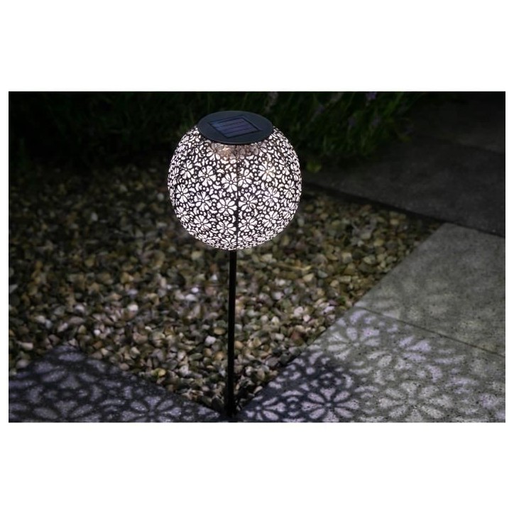 Décoration métal a énergie solaire - Design rétro - GALIX - 1 LED blanche - 8 heures d'éclairage - 10 Lumens Décoration métal a énergie solaire - Design rétro - GALIX - 1 LED blanche - 8 heures d'éclairage - 10 Lumens
