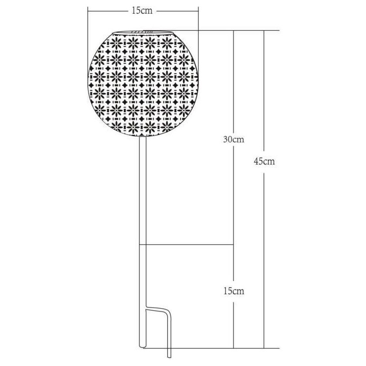 Décoration métal a énergie solaire - Design rétro - GALIX - 1 LED blanche - 8 heures d'éclairage - 10 Lumens Décoration métal a énergie solaire - Design rétro - GALIX - 1 LED blanche - 8 heures d'éclairage - 10 Lumens