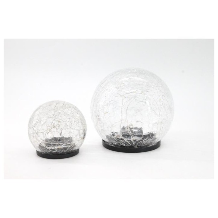Sphere solaire GALIX - Effet verre brisé - Ø 15cm - 25 LED blanches