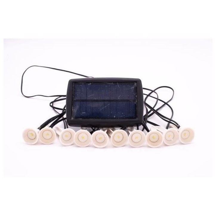 Guirlande solaire a planter 10 LED blanches - GALIX - 5m - 0,5W - 100 Lumens - 8h d'éclairage Guirlande solaire a planter 10 LED blanches - GALIX - 5m - 0,5W - 100 Lumens - 8h d'éclairage