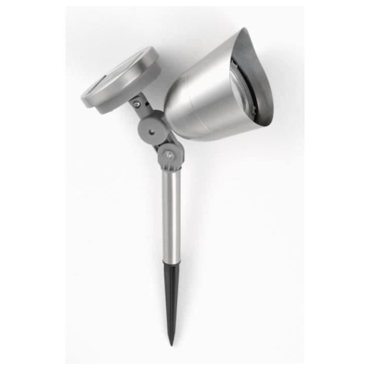 Spot a énergie solaire en inox brossé - GALIX - 0,29W - 30 Lumens - 8h d'éclairage Spot a énergie solaire en inox brossé - GALIX - 0,29W - 30 Lumens - 8h d'éclairage