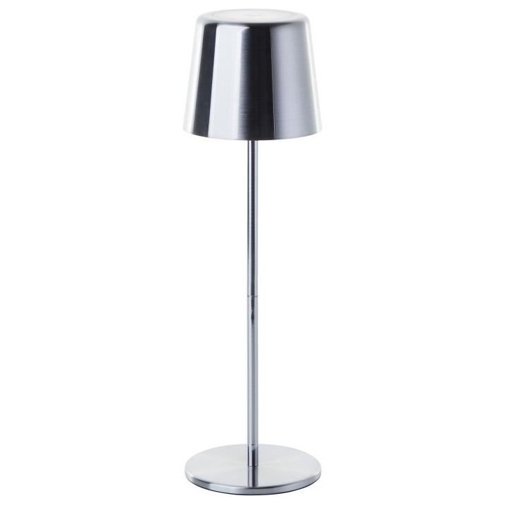 Lampe a poser d'extérieur - BRILLIANT - XAANA - Rechargeable - Chrome - LED - 2W - 160lm - CCT - DIM - USB - IP44 Lampe a poser d'extérieur - BRILLIANT - XAANA - Rechargeable - Chrome - LED - 2W - 160lm - CCT - DIM - USB - IP44