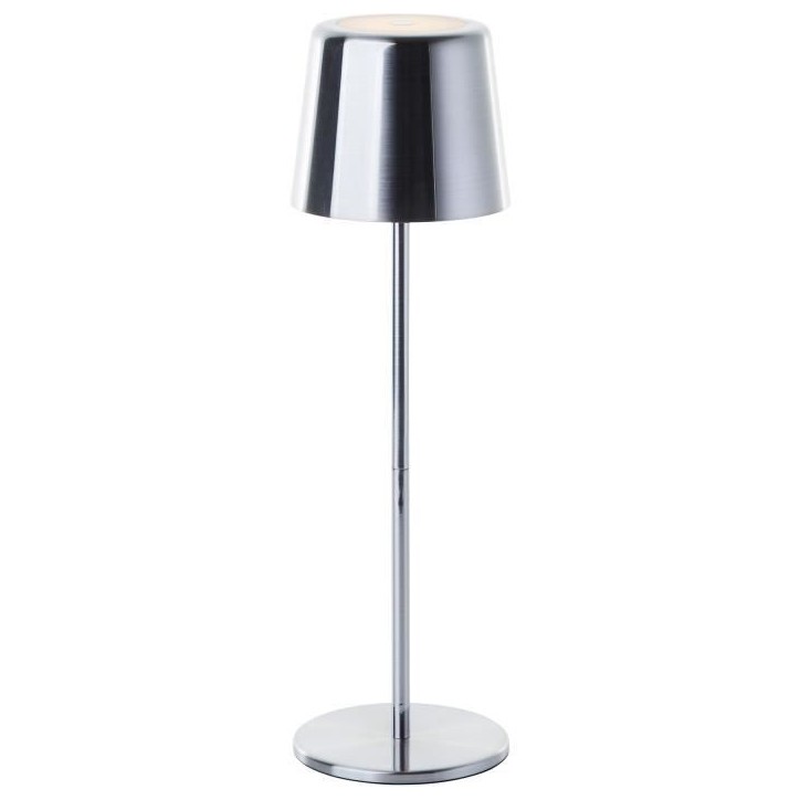 Lampe a poser d'extérieur - BRILLIANT - XAANA - Rechargeable - Chrome - LED - 2W - 160lm - CCT - DIM - USB - IP44 Lampe a poser d'extérieur - BRILLIANT - XAANA - Rechargeable - Chrome - LED - 2W - 160lm - CCT - DIM - USB - IP44