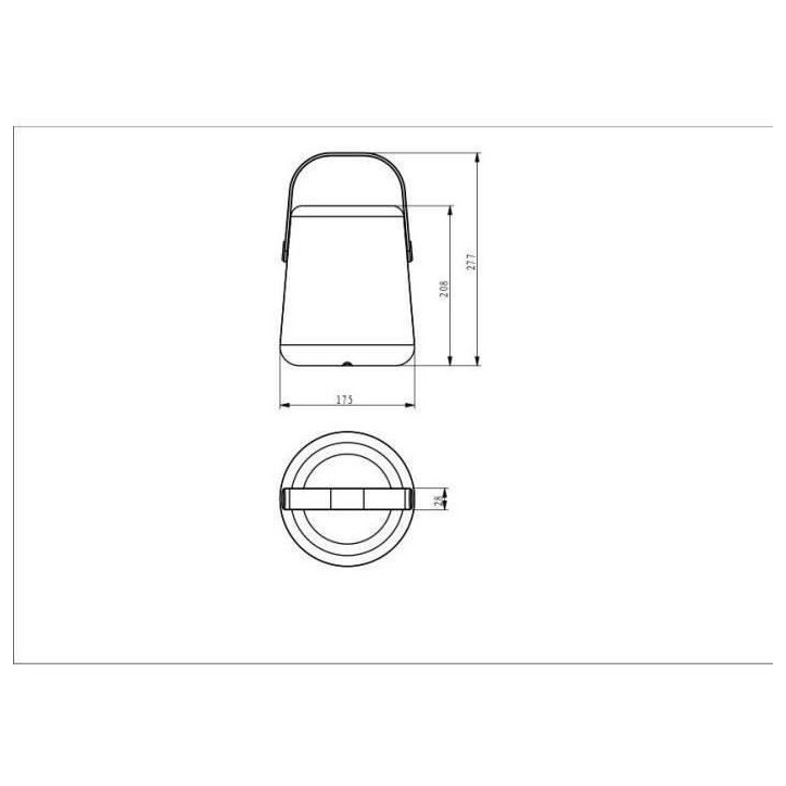 Lanterne portative rechargeable GALIX G4420 - USB 9 LED - Blanc chaud