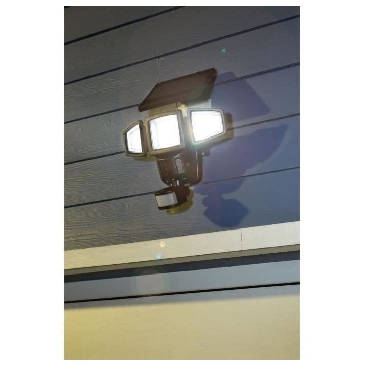 Projecteur Solaire 3 Tetes GALIX G4442 - 1500 Lumens - 182 LED SMD - Mode AUTO ou Marche Forcée Projecteur Solaire 3 Tetes GALIX G4442 - 1500 Lumens - 182 LED SMD - Mode AUTO ou Marche Forcée