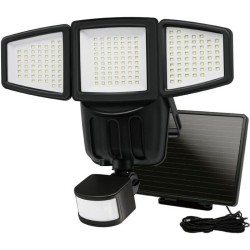 Projecteur Solaire 3 Tetes GALIX G4442 - 1500 Lumens - 182 LED SMD - M