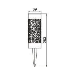 Borne solaire inox GALIX G4445 - A poser ou a planter - H28cm - Blanc