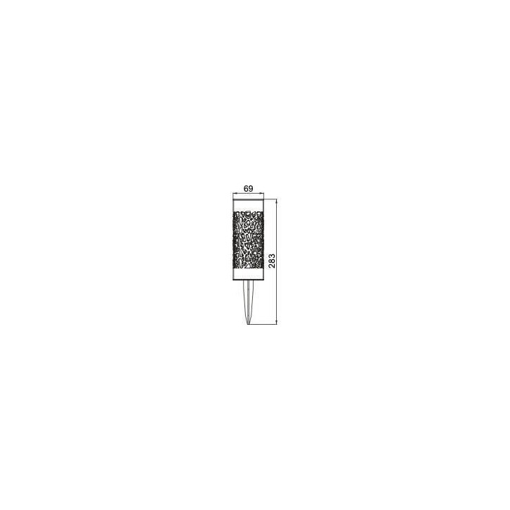 Borne solaire inox GALIX G4445 - A poser ou a planter - H28cm - Blanc chaud Borne solaire inox GALIX G4445 - A poser ou a planter - H28cm - Blanc chaud