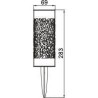 Borne solaire inox GALIX G4445 - A poser ou a planter - H28cm - Blanc