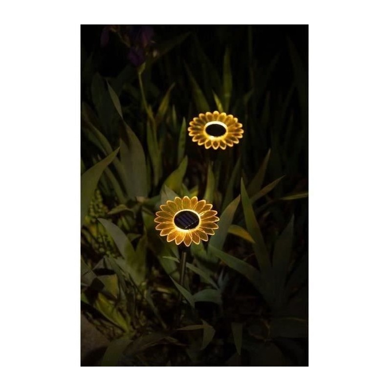 Decoration lumineuse solaire GALIX G4460 - Forme Tournesol - H44cm Decoration lumineuse solaire GALIX G4460 - Forme Tournesol - H44cm