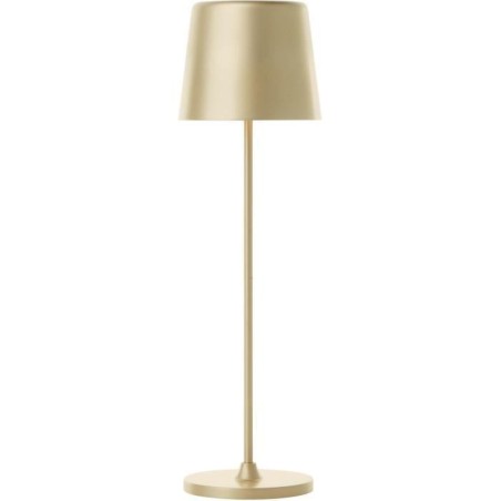 Lampe a poser d'extérieur - BRILLIANT - KAAMI - Rechargeable - Or mat