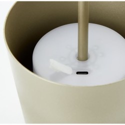 Lampe a poser d'extérieur - BRILLIANT - KAAMI - Rechargeable - Or mat