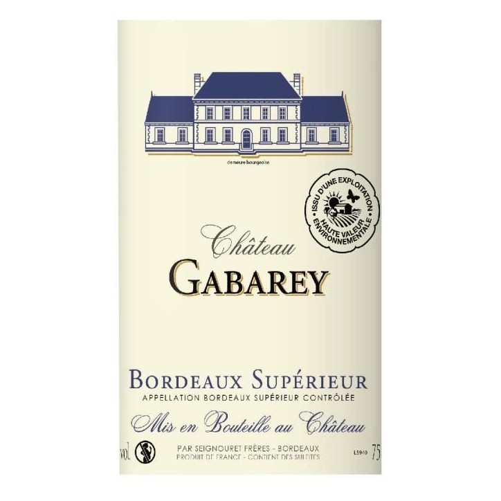 Château Gabarey 2024 Bordeaux Supérieur - Vin rouge de Bordeaux Château Gabarey 2024 Bordeaux Supérieur - Vin rouge de Bordeaux